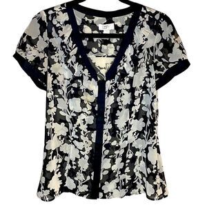 Loft Floral Flowy Top Sz S